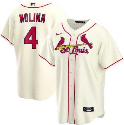 Cardinals 4 Yadier Molina Cream 2020 Nike Cool Base Jersey Dzhi,We sell and wholesale Cardinals 4 Yadier Molina Cream 2020 Nike Cool Base Jersey Dzhi on line form chian!
